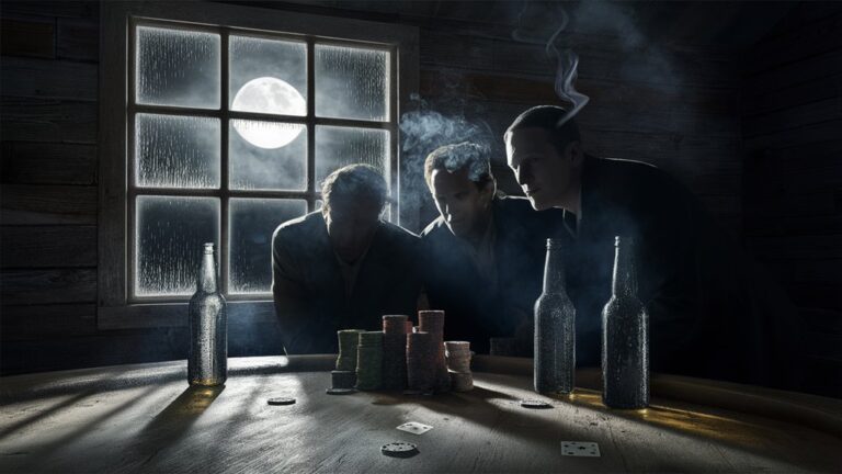 poker under moonlit light