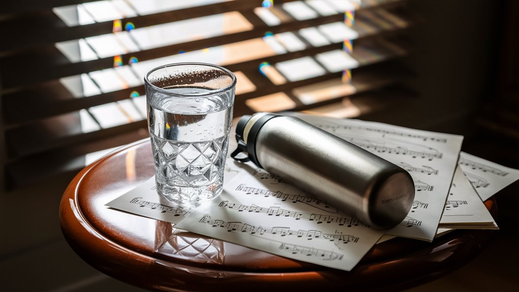 drink water when you sing