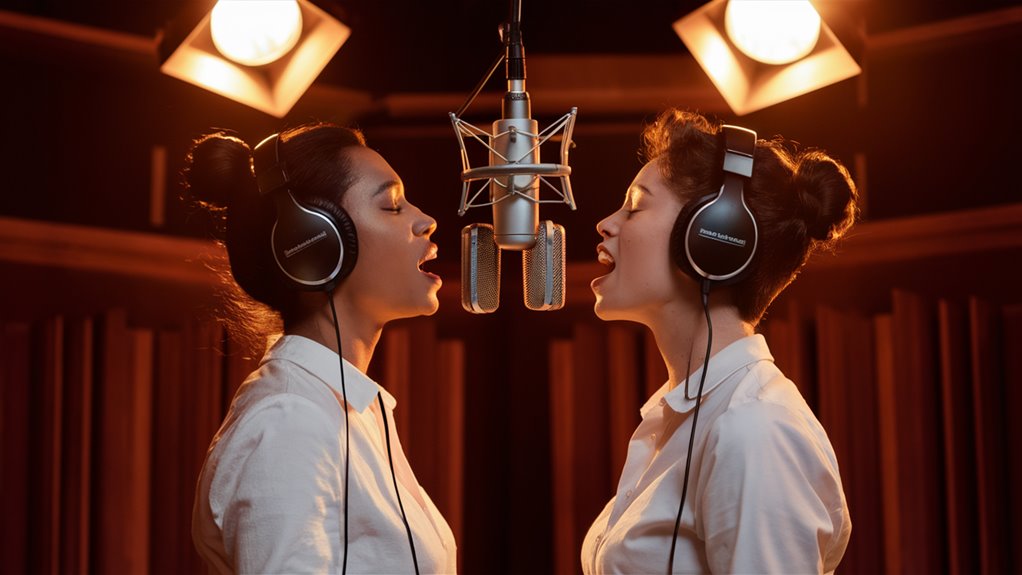 harmonize vocals together precisely