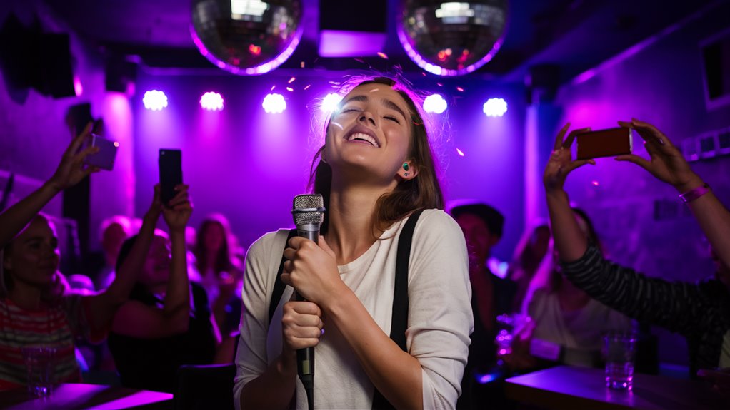 practice singing before crowds