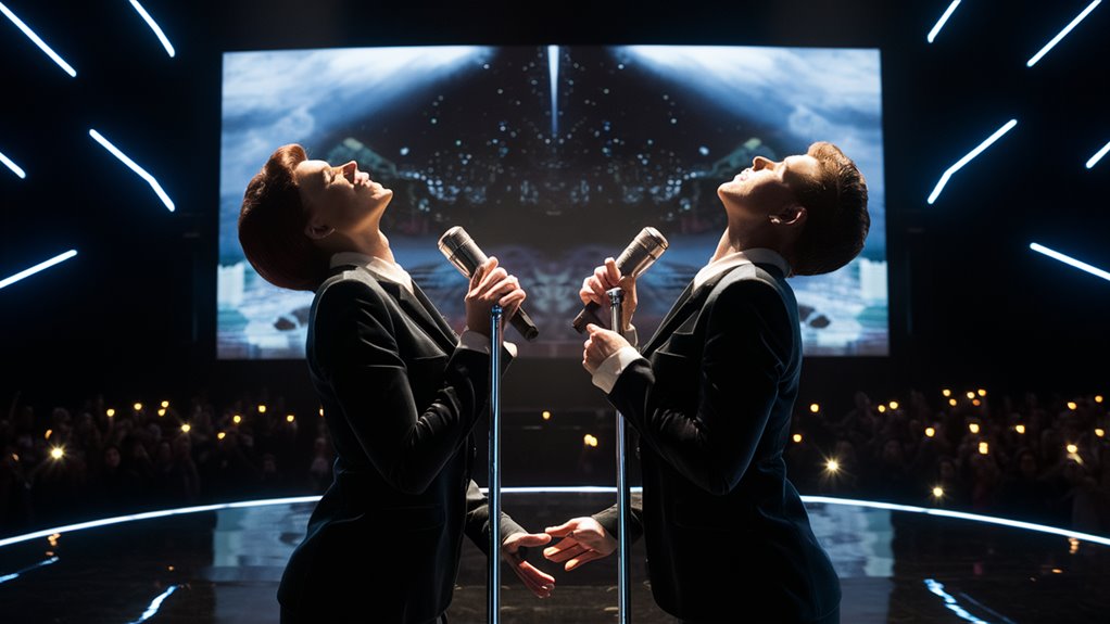 singers perform together onstage