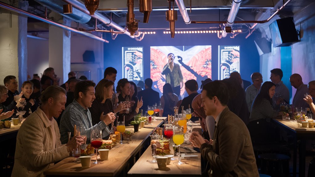 singing venues with food