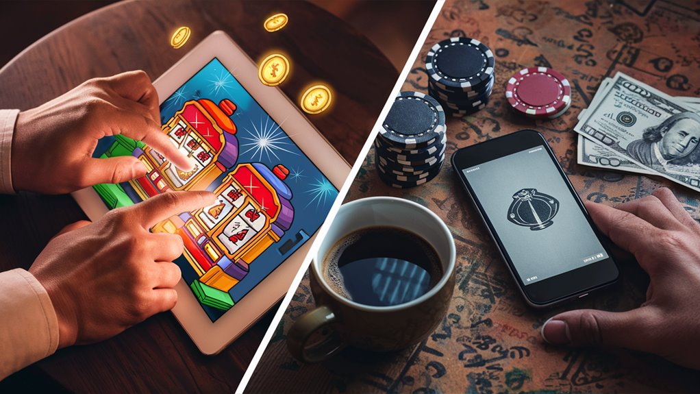 virtual versus actual gambling