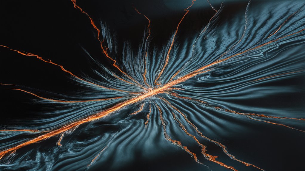 waves dividing into segments